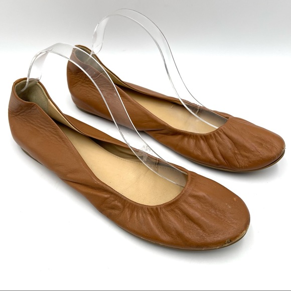 J. Crew brown leather ballet flats size 10 - Picture 1 of 8